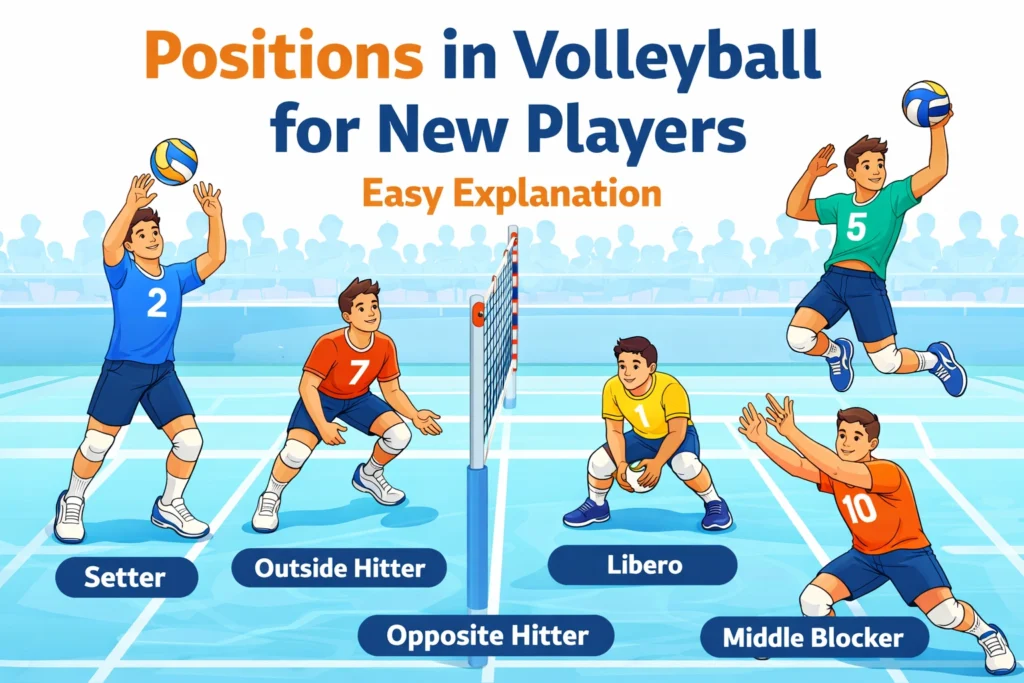 Positions in volleyball for new players