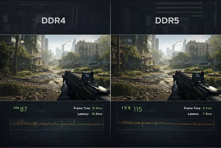 DDR4 vs DDR5 performance comparison