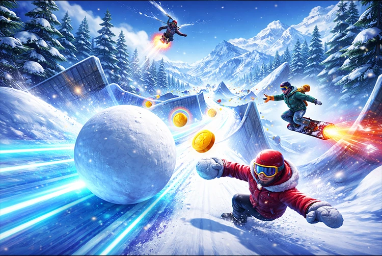Slope Snowball Game Features, Gameplay & Pro Tricks 1 Winter Slope snowball race showdown