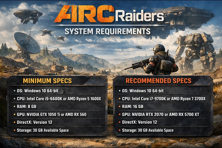 ARC Raiders system requirements breakdown