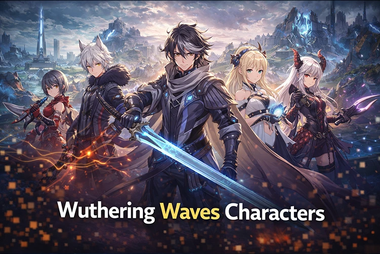 Wuthering Waves characters in action