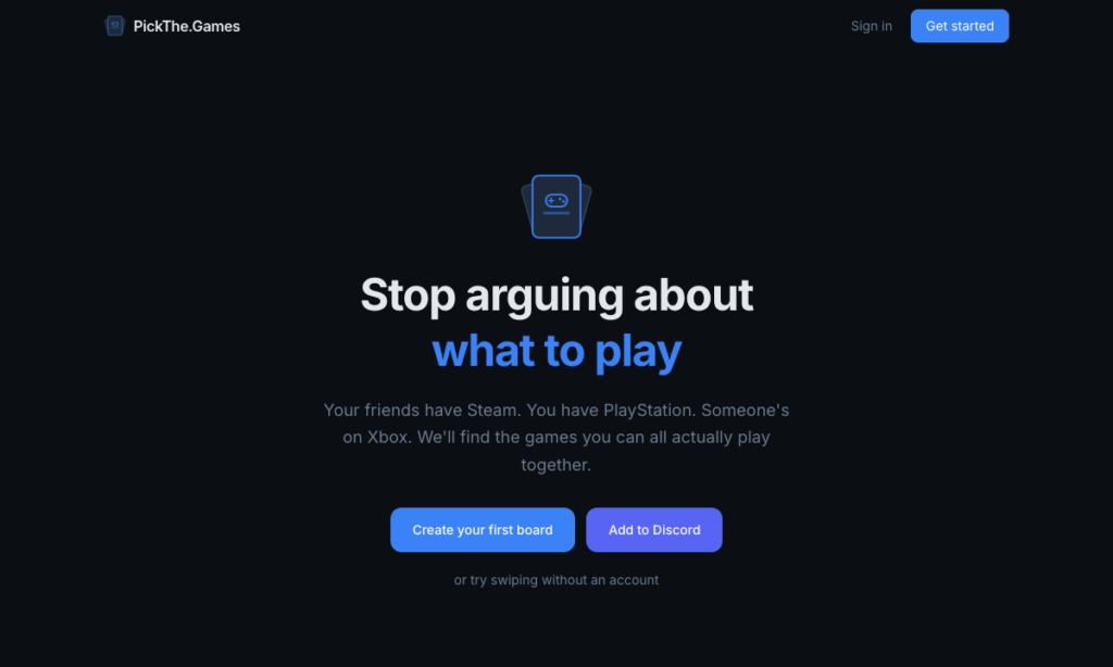 PickThe.Games Ultimate Guide: The Free Group Game Picker With Crossplay Checking 2 PickThe.Games